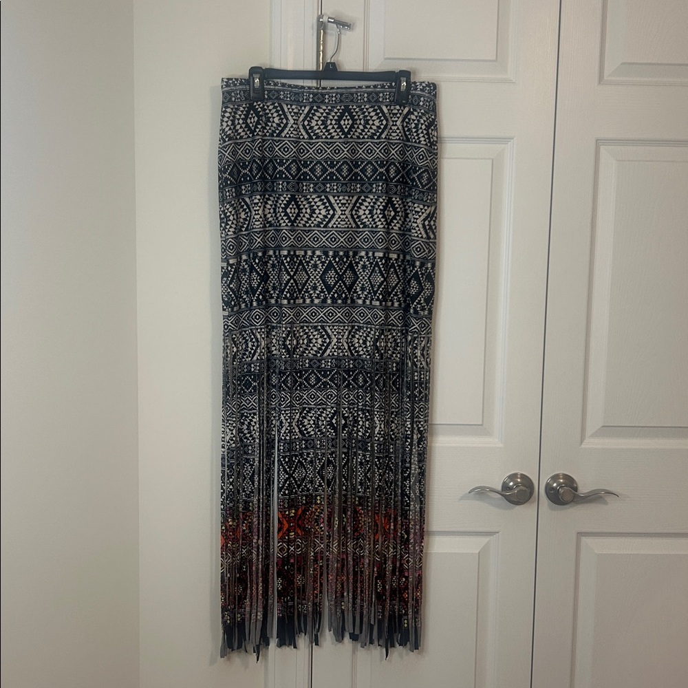 Venus Bohemian Fringe Maxi Skirt